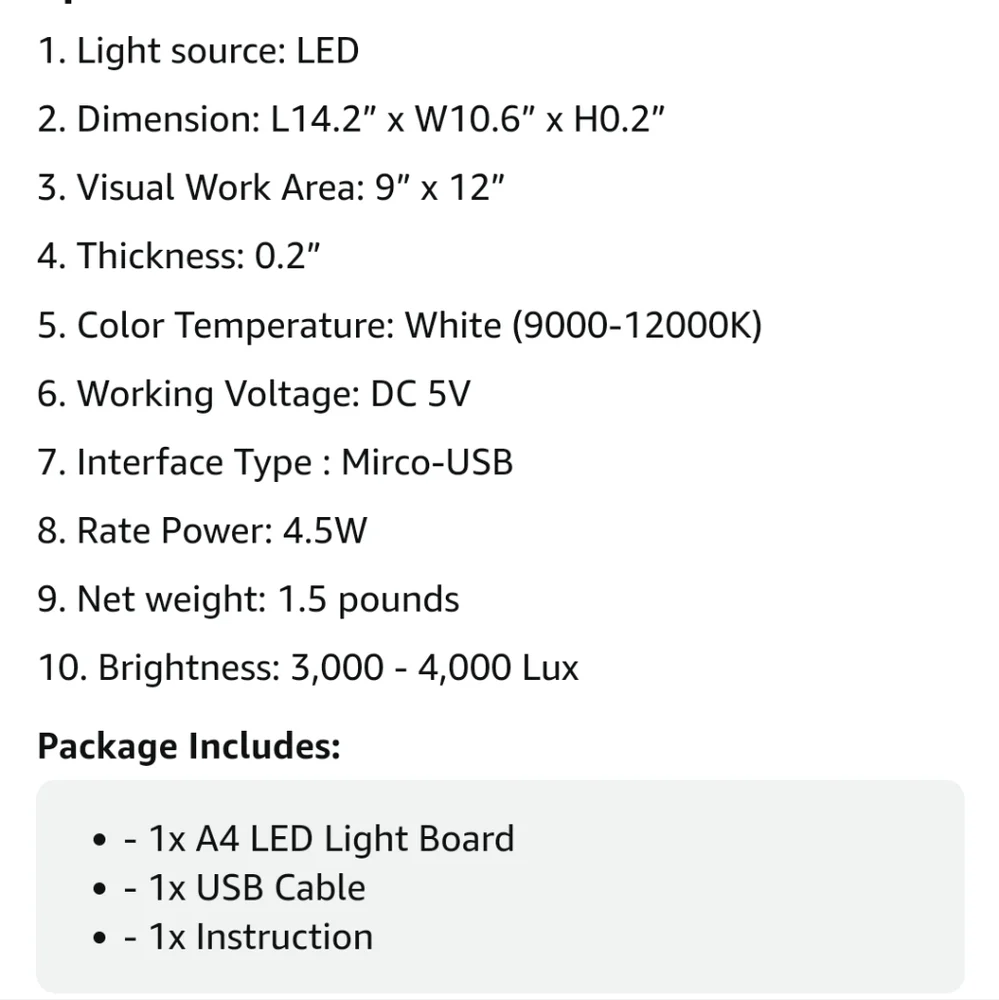 Led adjustable illuminated teaching light box - Picture 8 of 10